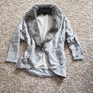 Armani exchange faux fur sweater size small